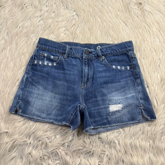 GAP Pants - Gap Women's 24 Medium Wash Distressed Cut Off Shorts Festival Boho Classic